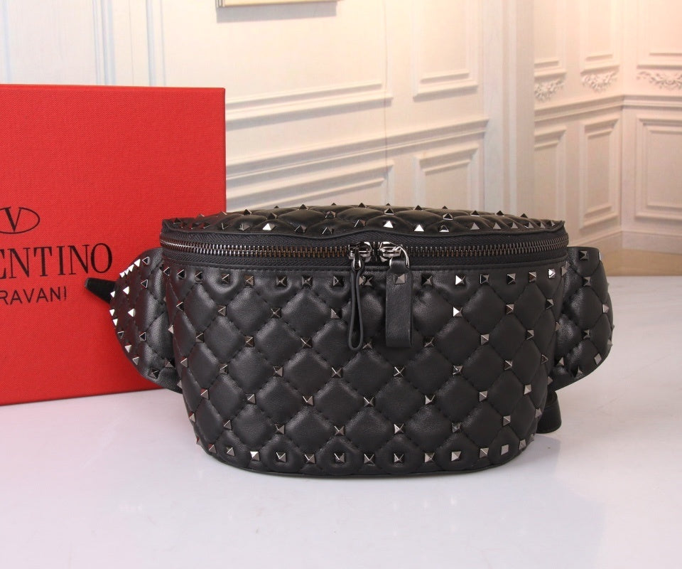 VALENTINO Garavani Free Rockstud Spike Lambskin Belt Bag