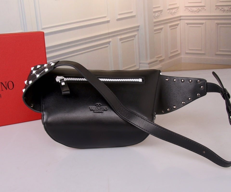 VALENTINO Garavani Free Rockstud Spike Lambskin Belt Bag