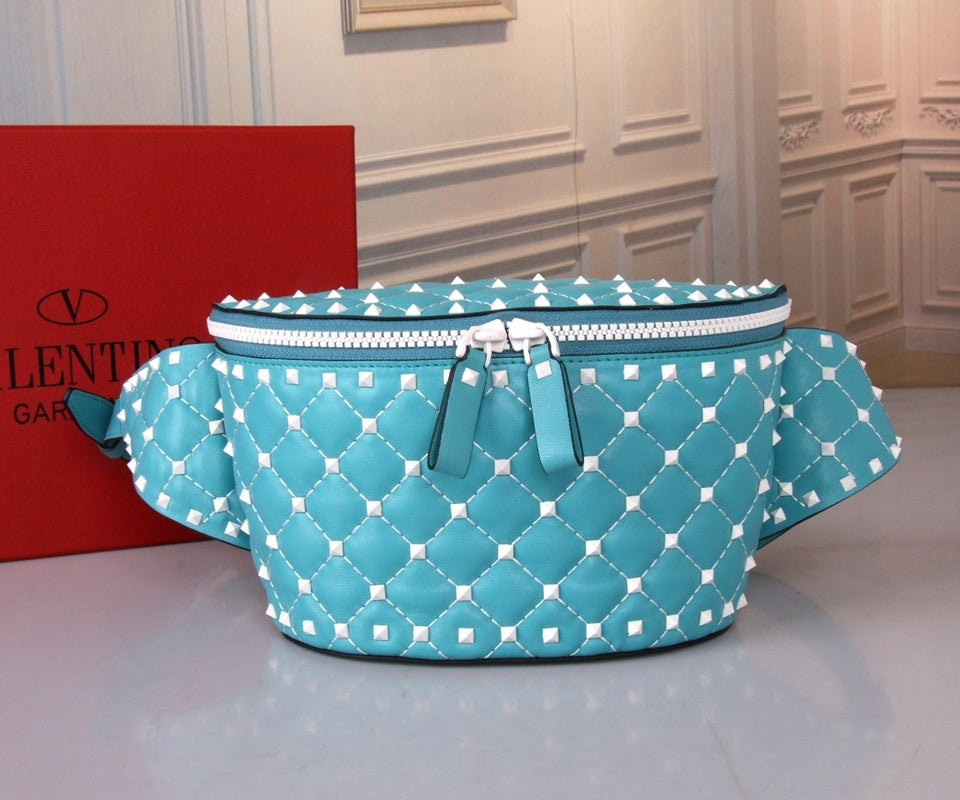 VALENTINO Garavani Free Rockstud Spike Lambskin Belt Bag