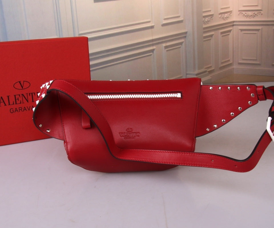 VALENTINO Garavani Free Rockstud Spike Lambskin Belt Bag