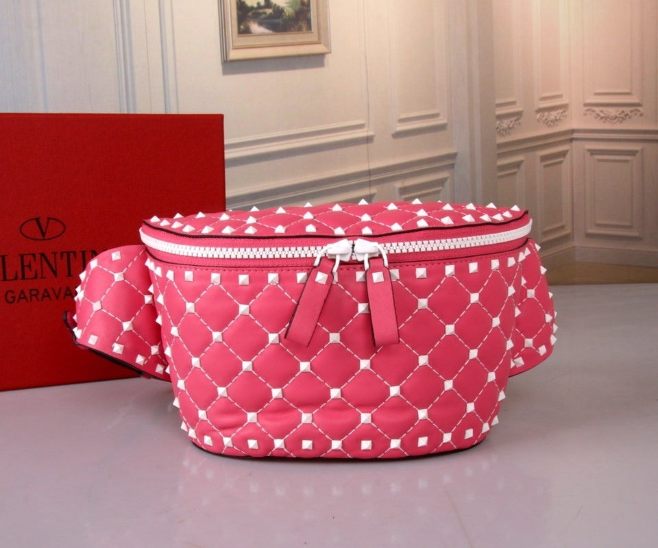 VALENTINO Garavani Free Rockstud Spike Lambskin Belt Bag