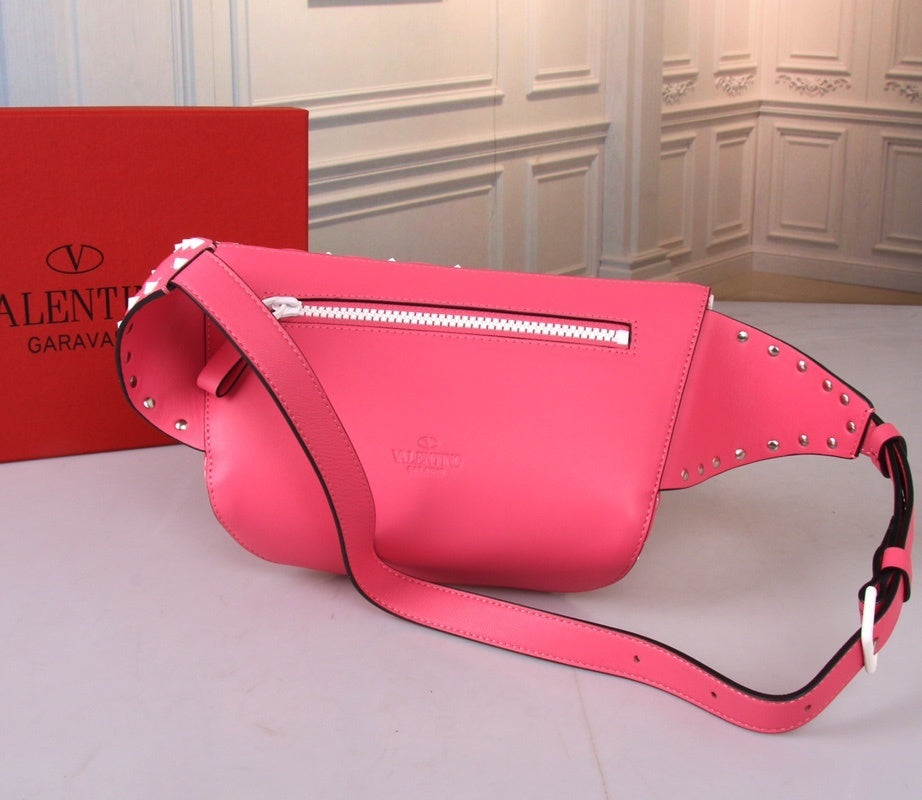 VALENTINO Garavani Free Rockstud Spike Lambskin Belt Bag