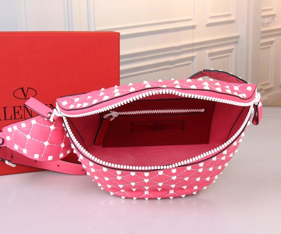 VALENTINO Garavani Free Rockstud Spike Lambskin Belt Bag
