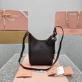 MIU MIU Grained Leather Hobo Bag
