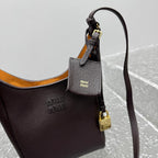 MIU MIU Grained Leather Hobo Bag