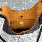 MIU MIU Grained Leather Hobo Bag