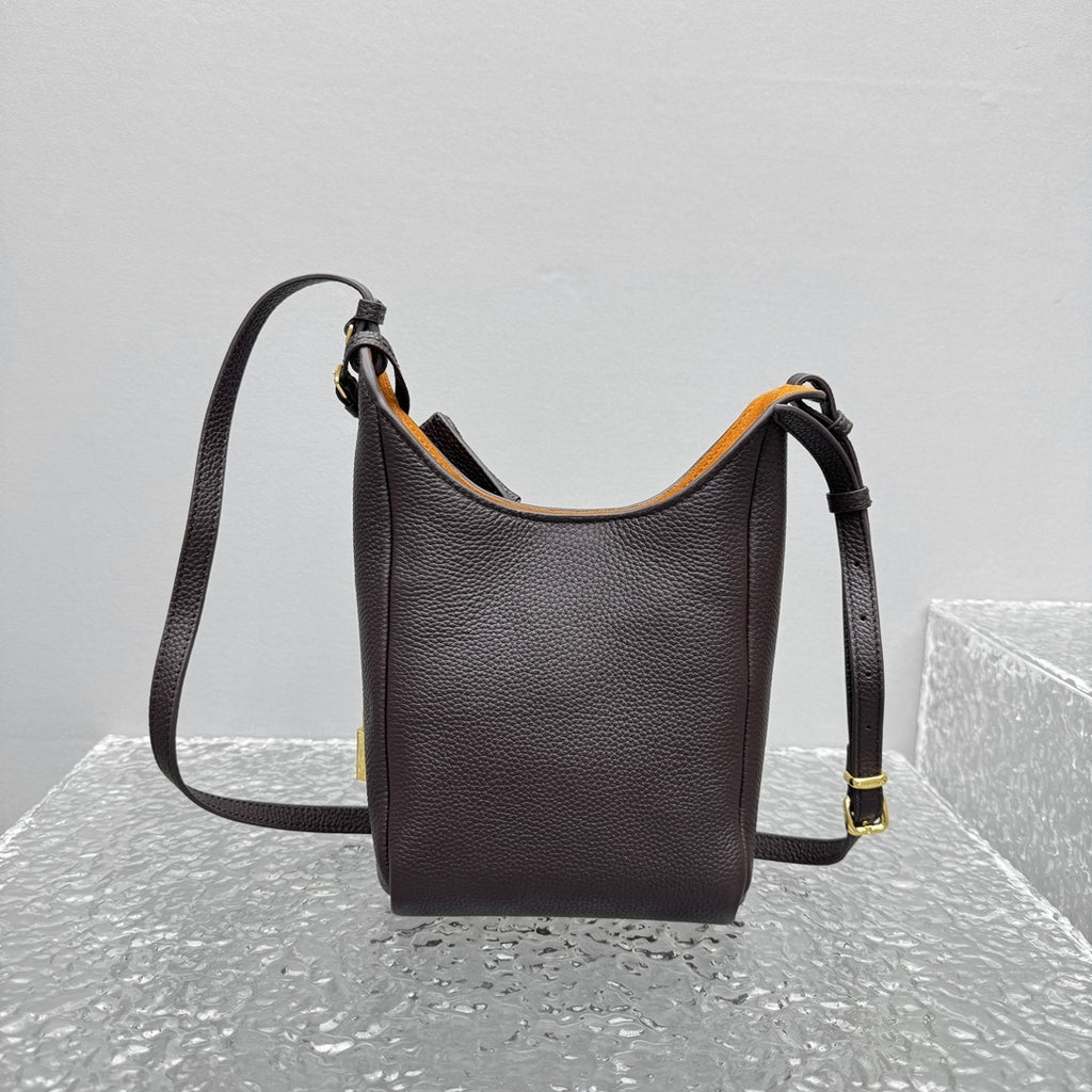 MIU MIU Grained Leather Hobo Bag