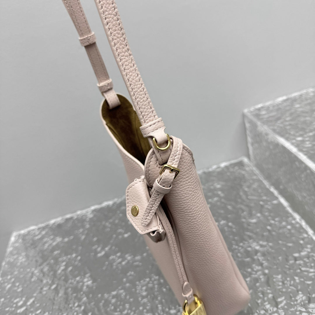 MIU MIU Grained Leather Hobo Bag