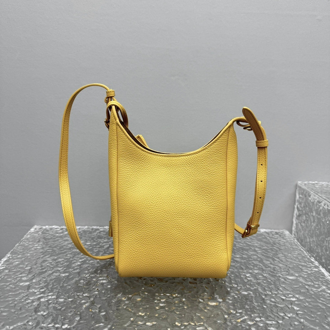 MIU MIU Grained Leather Hobo Bag