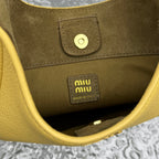 MIU MIU Grained Leather Hobo Bag