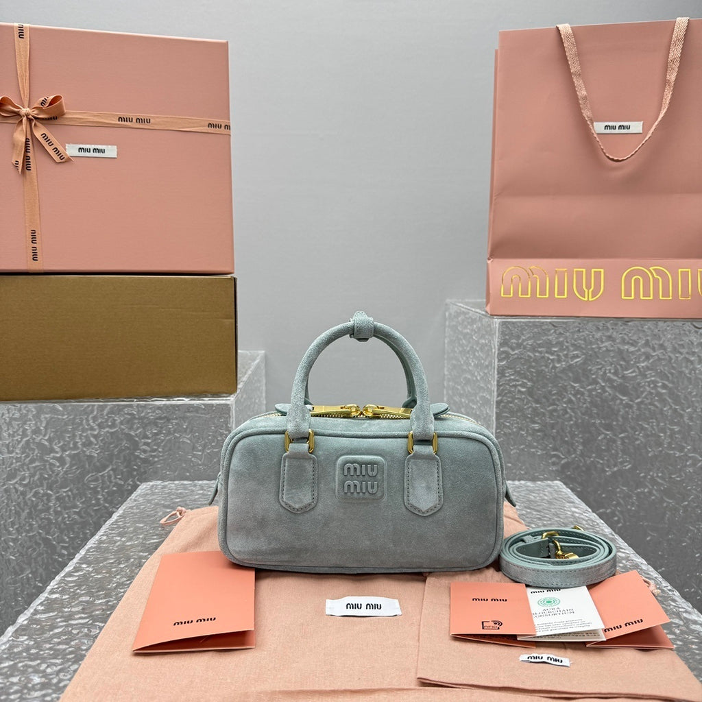 MIU MIU Suede Bowling Bag