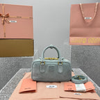 MIU MIU Suede Bowling Bag