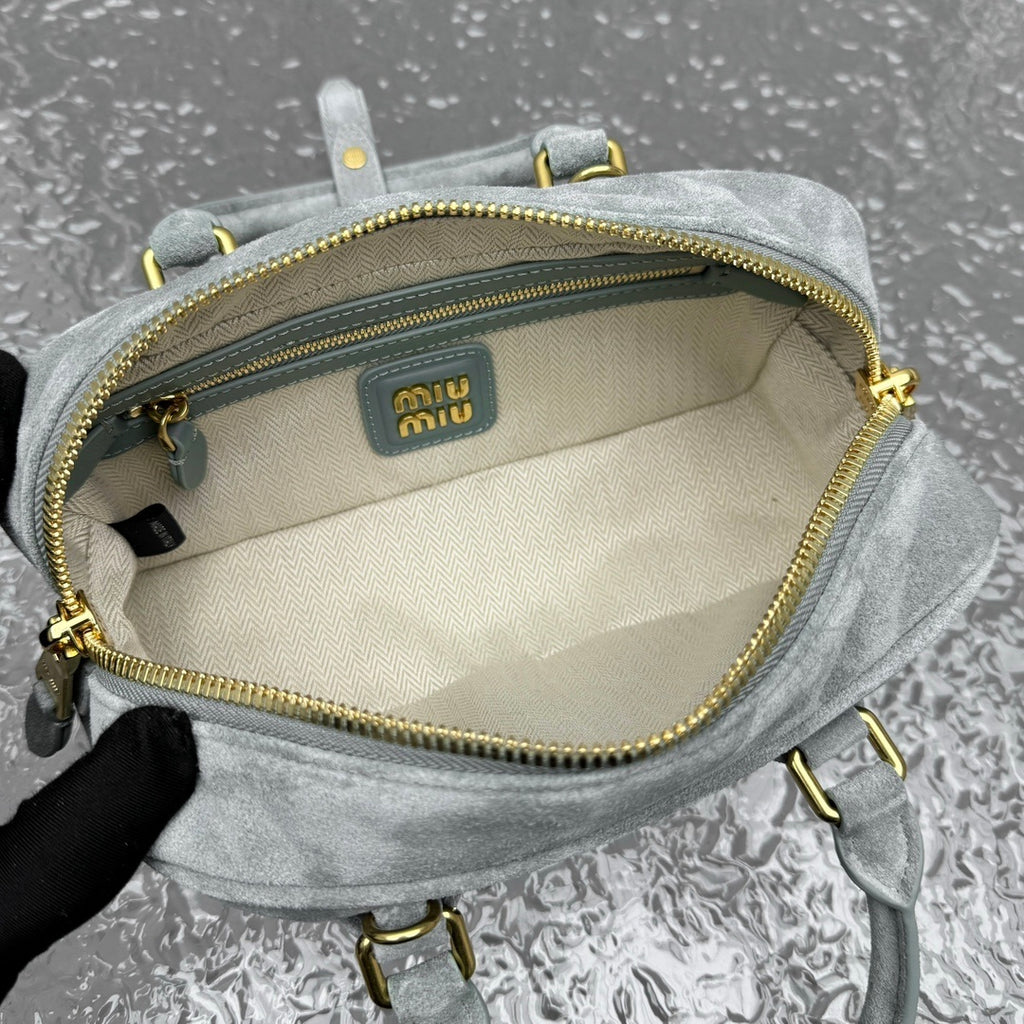 MIU MIU Suede Bowling Bag