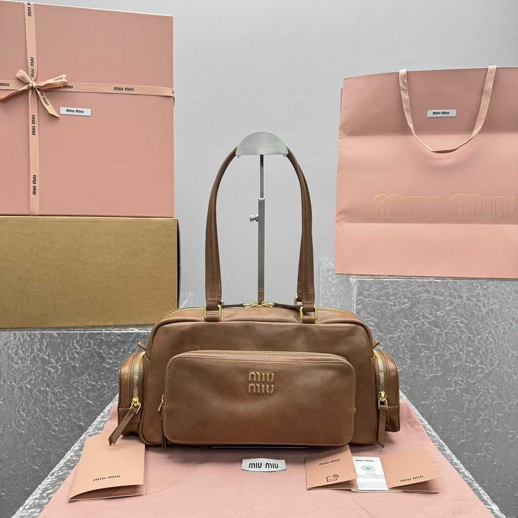 MIU MIU Pocket Leather Biker Bag