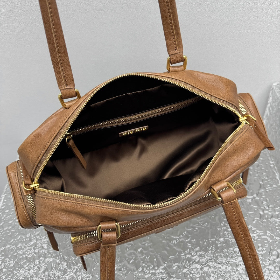 MIU MIU Pocket Leather Biker Bag