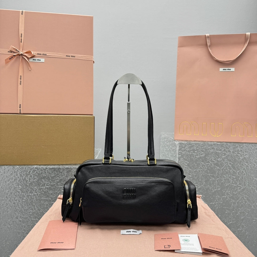 MIU MIU Pocket Leather Biker Bag