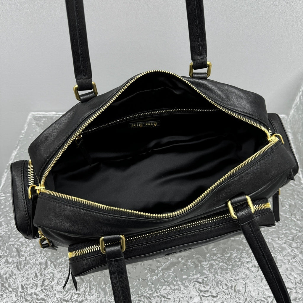 MIU MIU Pocket Leather Biker Bag