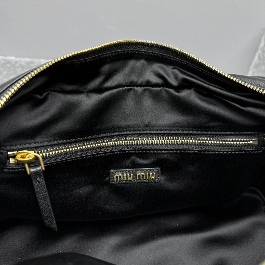 MIU MIU Pocket Leather Biker Bag
