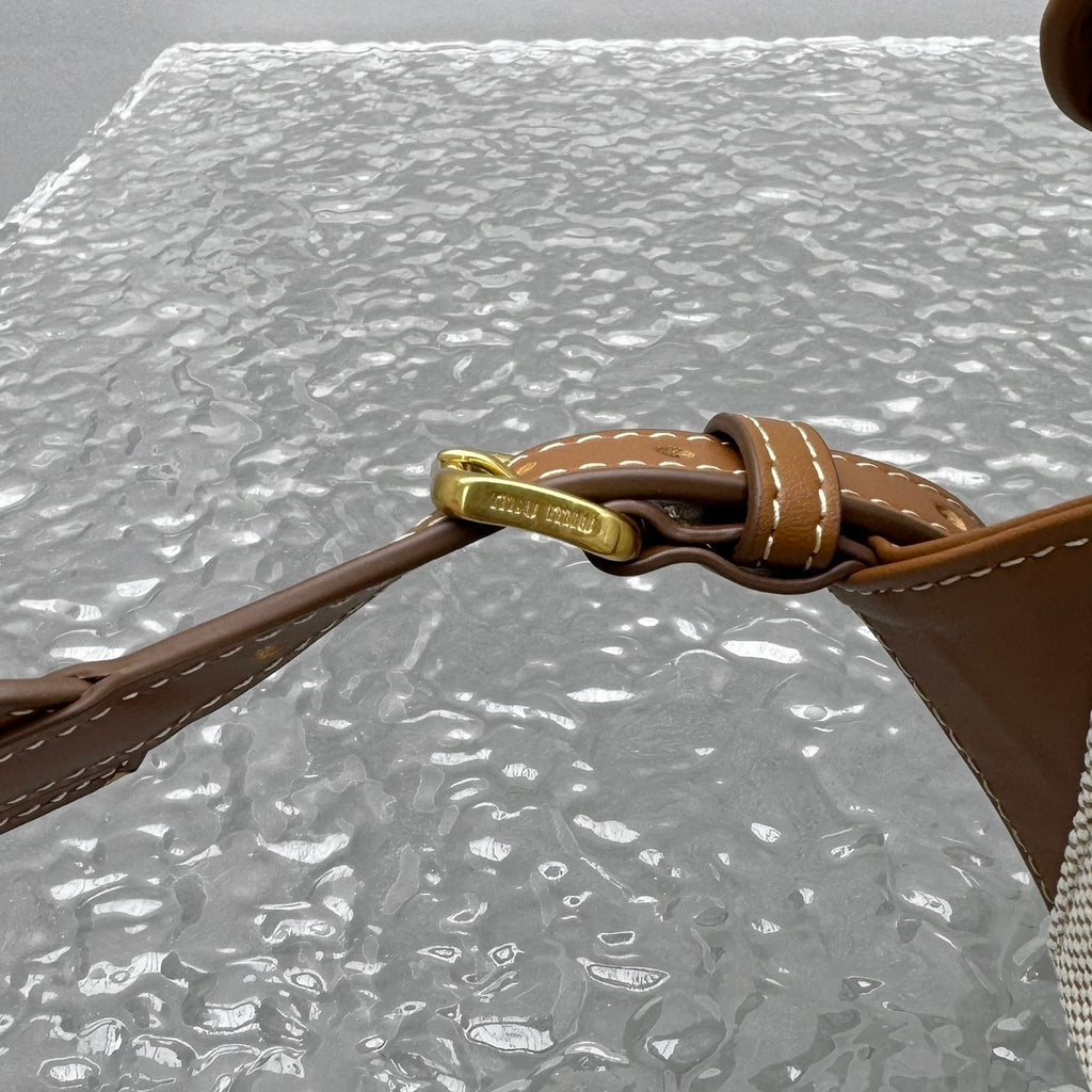 MIU MIU Canvas and Leather Backpack