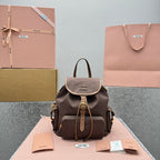 MIU MIU Canvas and Leather Backpack