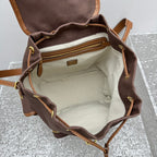 MIU MIU Canvas and Leather Backpack