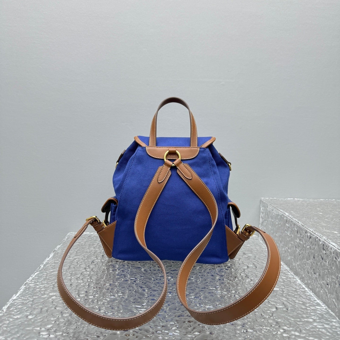MIU MIU Canvas and Leather Backpack