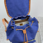 MIU MIU Canvas and Leather Backpack