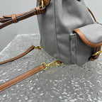 MIU MIU Canvas and Leather Backpack
