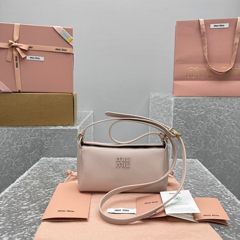 MIU MIU Grained Leather Crossbody Bag