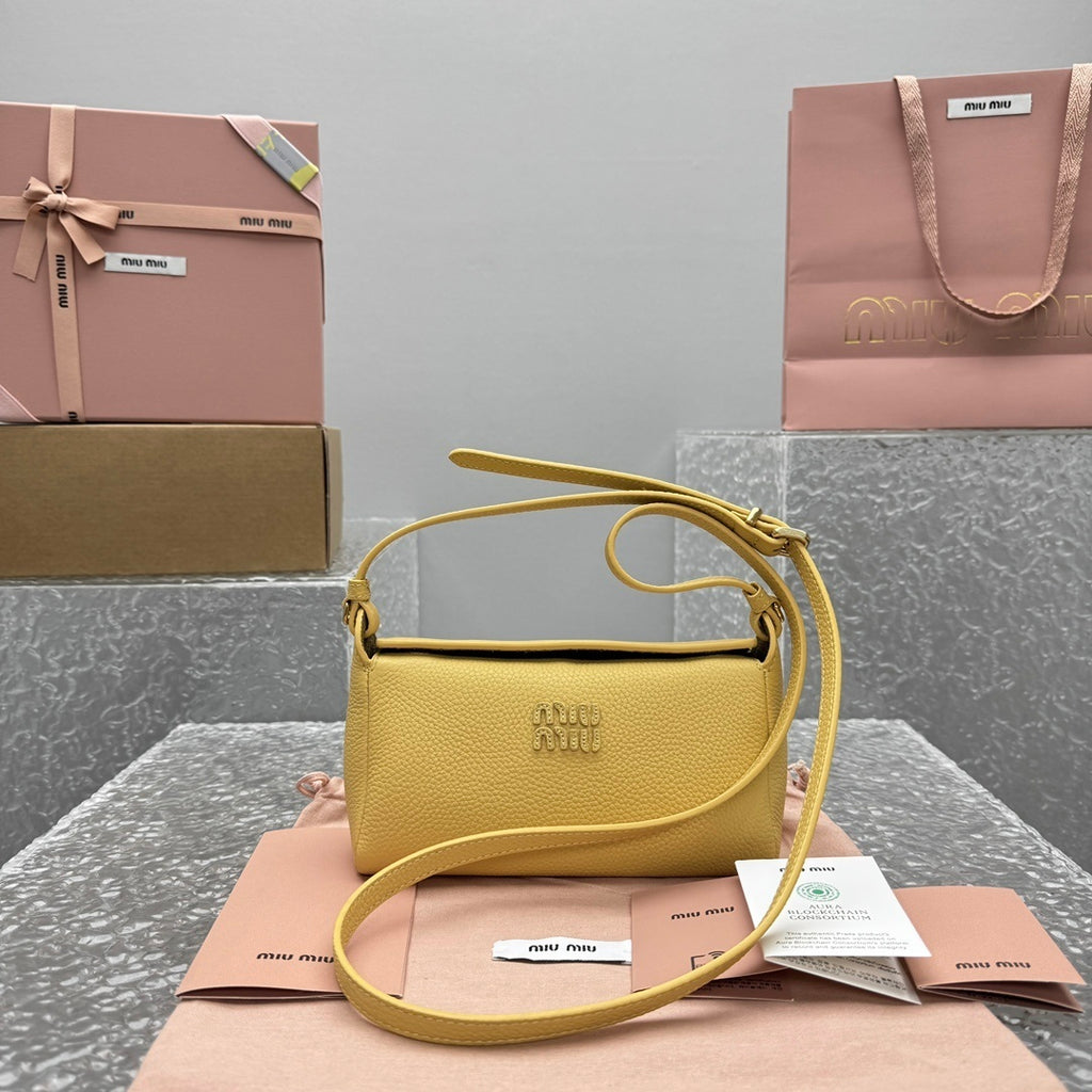 MIU MIU Grained Leather Crossbody Bag