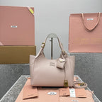 MIU MIU Grained Leather Basket Bag