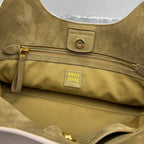 MIU MIU Grained Leather Basket Bag