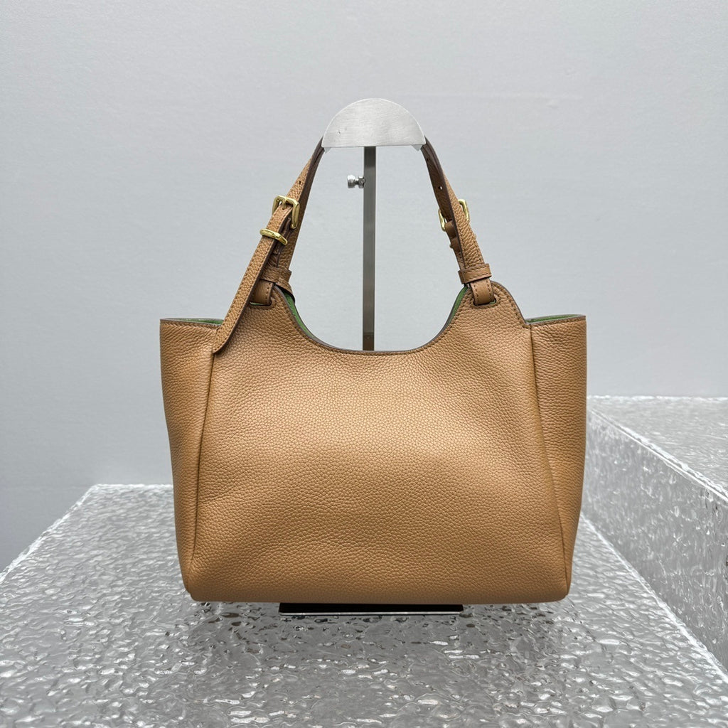 MIU MIU Grained Leather Basket Bag