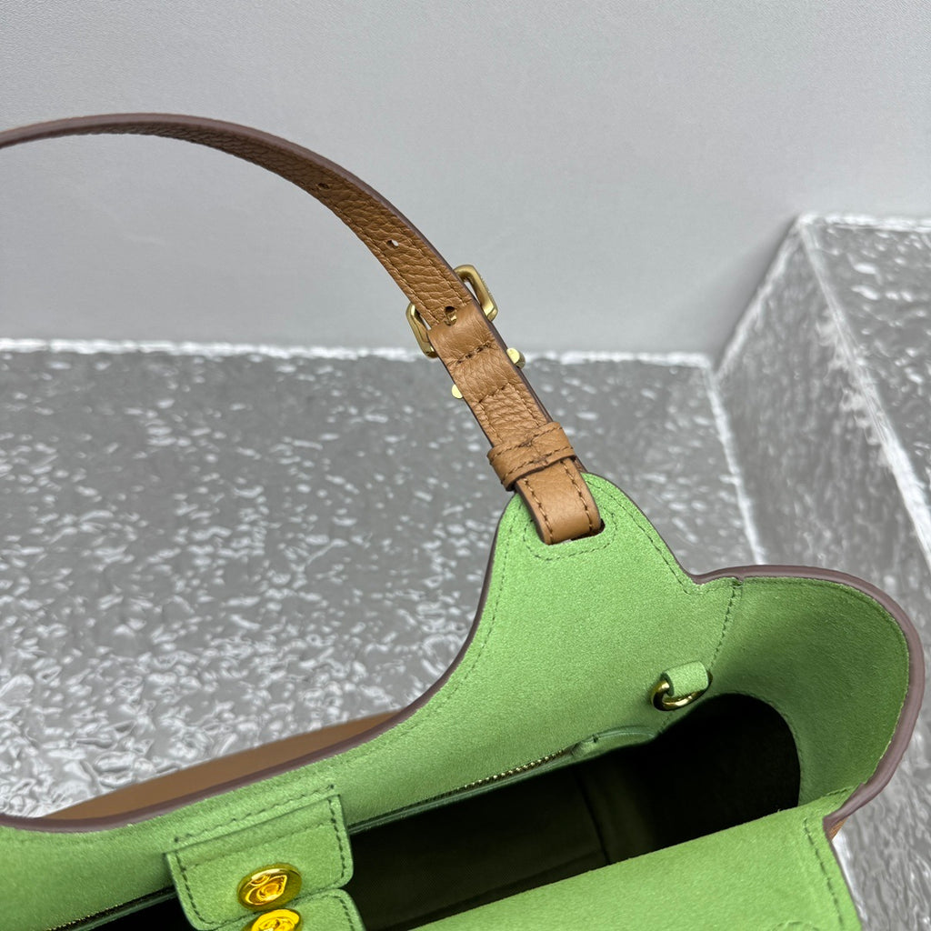 MIU MIU Grained Leather Basket Bag