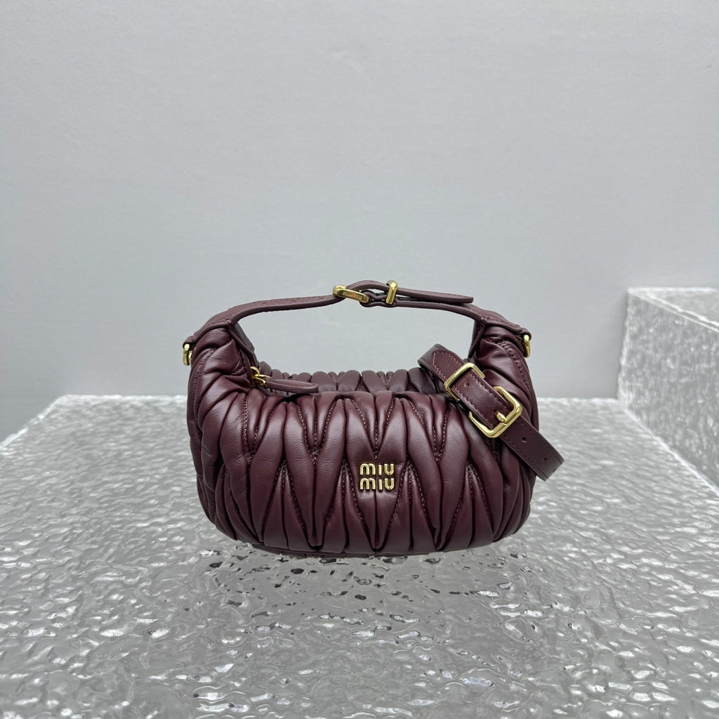 MIU MIU Matelassé Leather Top Handle Bag