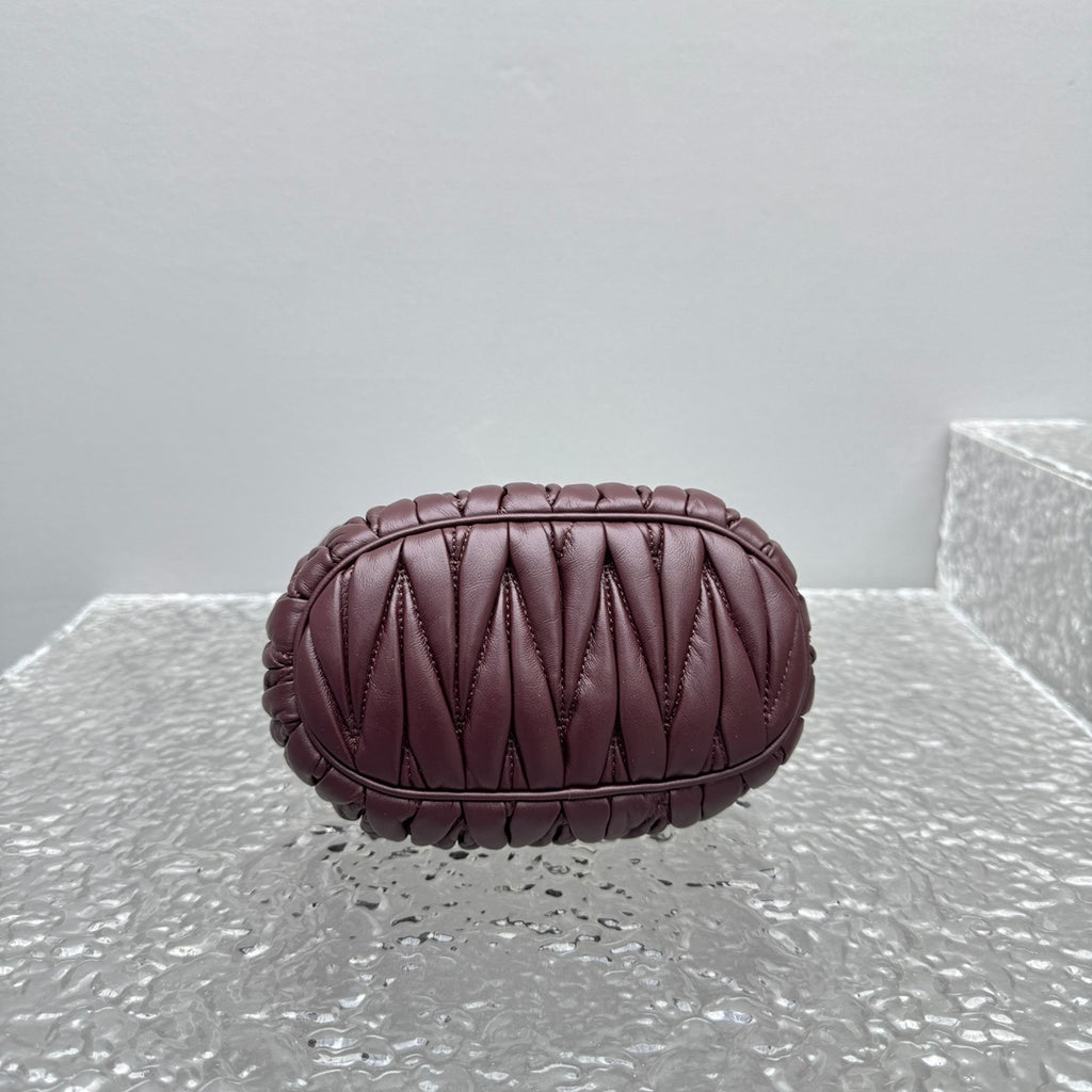 MIU MIU Matelassé Leather Top Handle Bag