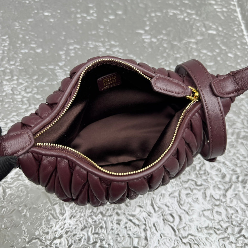 MIU MIU Matelassé Leather Top Handle Bag