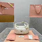 MIU MIU Matelassé Leather Top Handle Bag