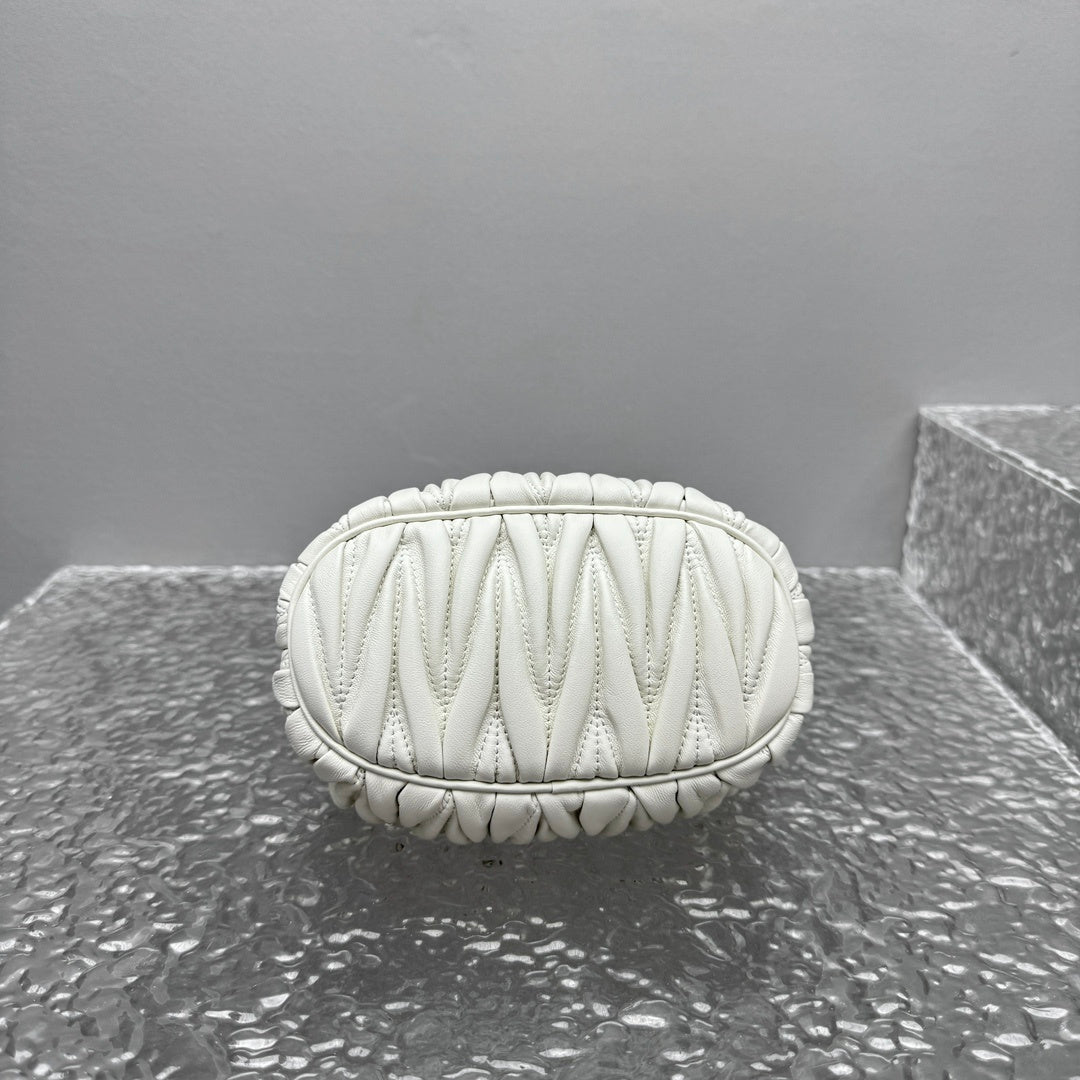 MIU MIU Matelassé Leather Top Handle Bag