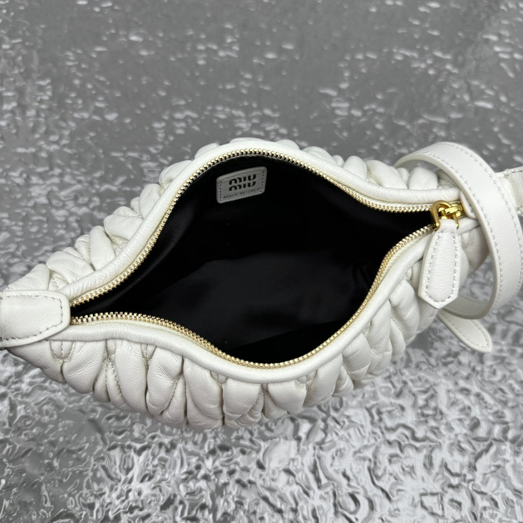 MIU MIU Matelassé Leather Top Handle Bag