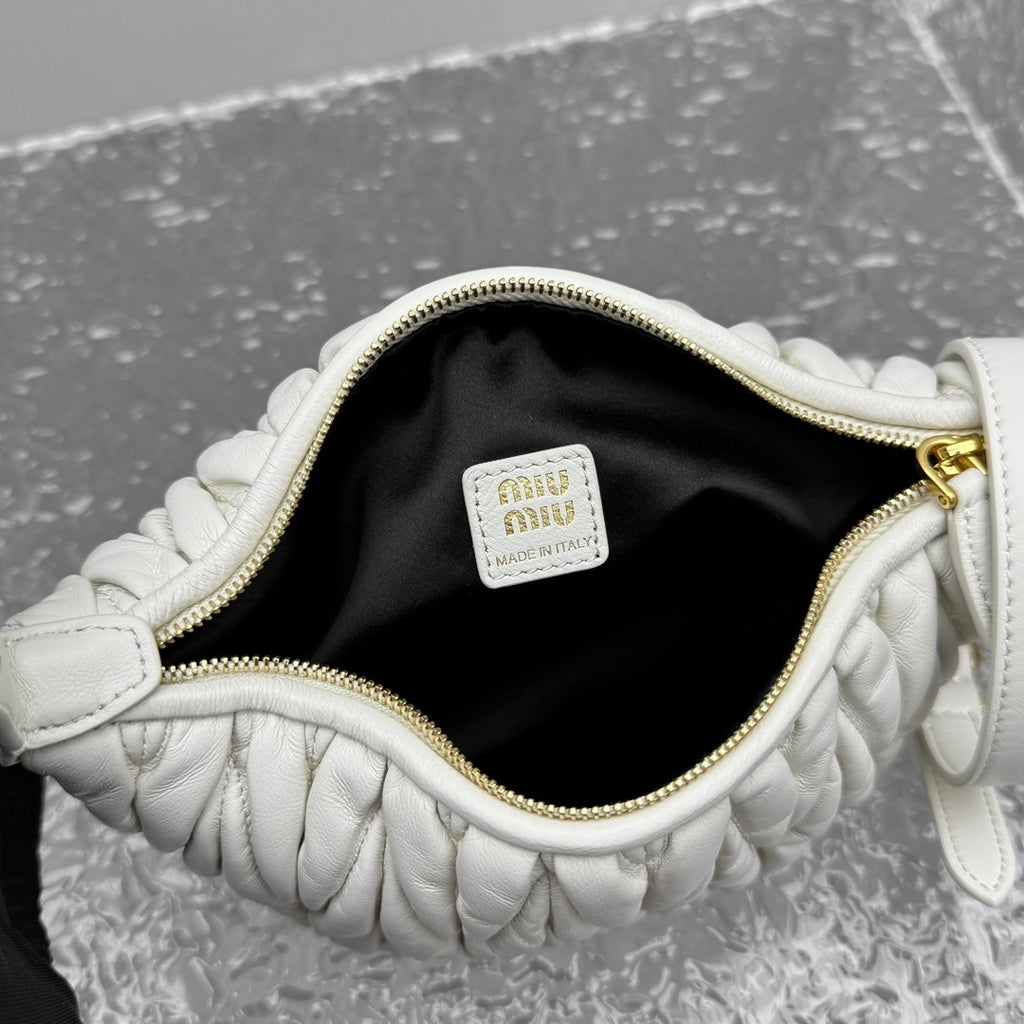 MIU MIU Matelassé Leather Top Handle Bag