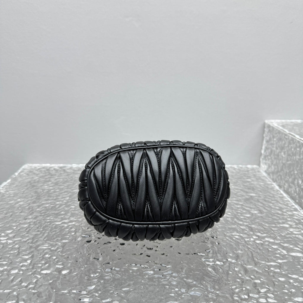 MIU MIU Matelassé Leather Top Handle Bag