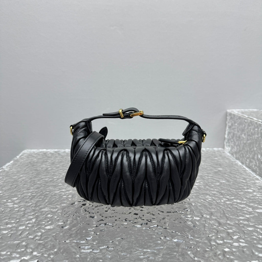 MIU MIU Matelassé Leather Top Handle Bag