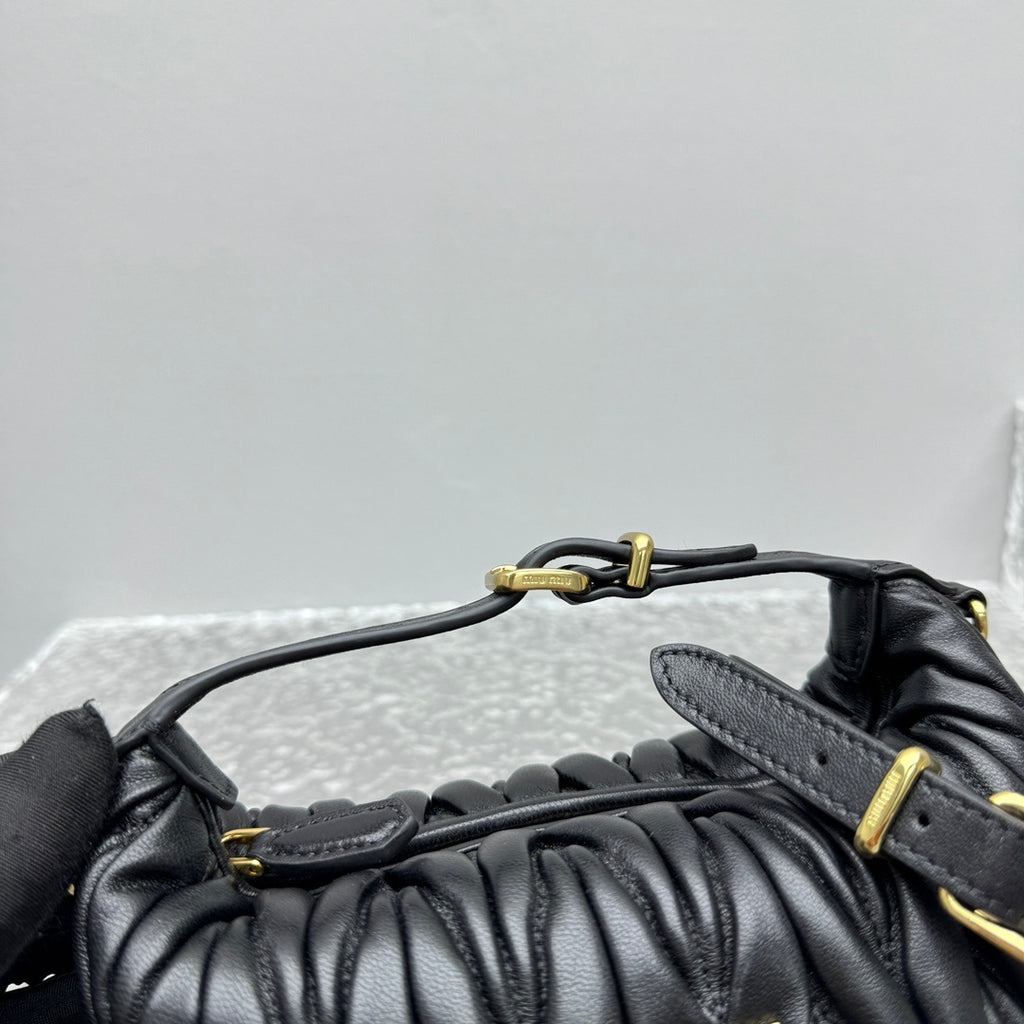 MIU MIU Matelassé Leather Top Handle Bag