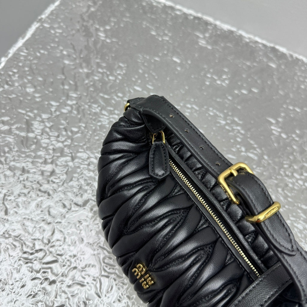 MIU MIU Matelassé Leather Top Handle Bag