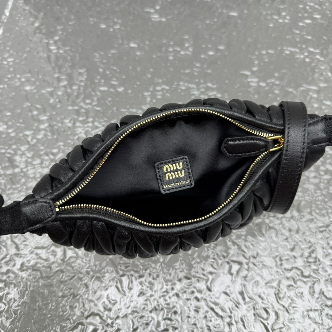 MIU MIU Matelassé Leather Top Handle Bag