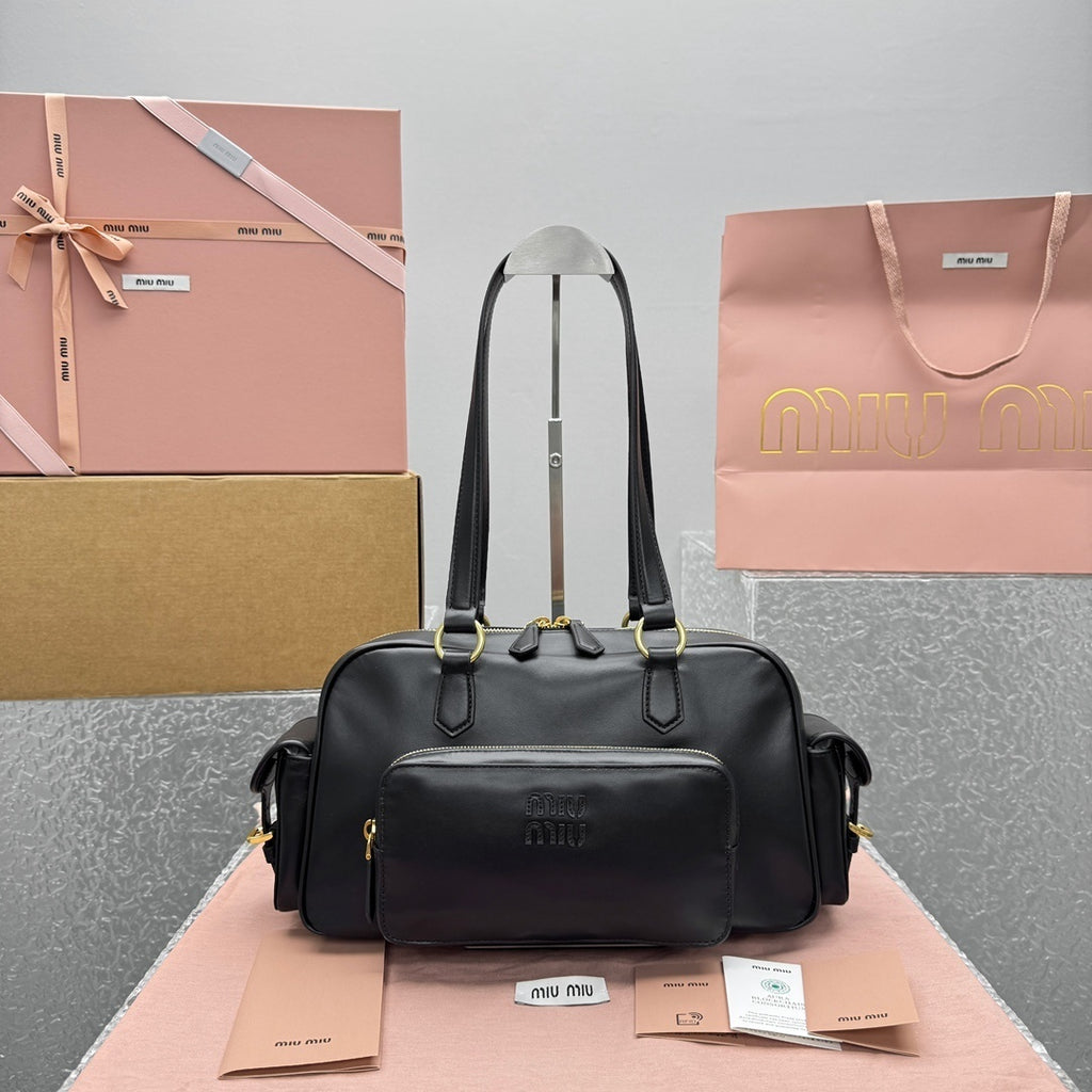 MIU MIU Pocket Leather Biker Bag