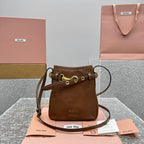 MIU MIU Aventure Leather Bucket Bag