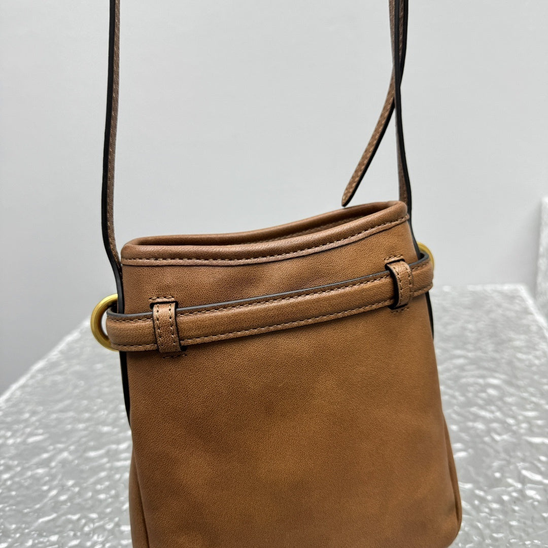 MIU MIU Aventure Leather Bucket Bag