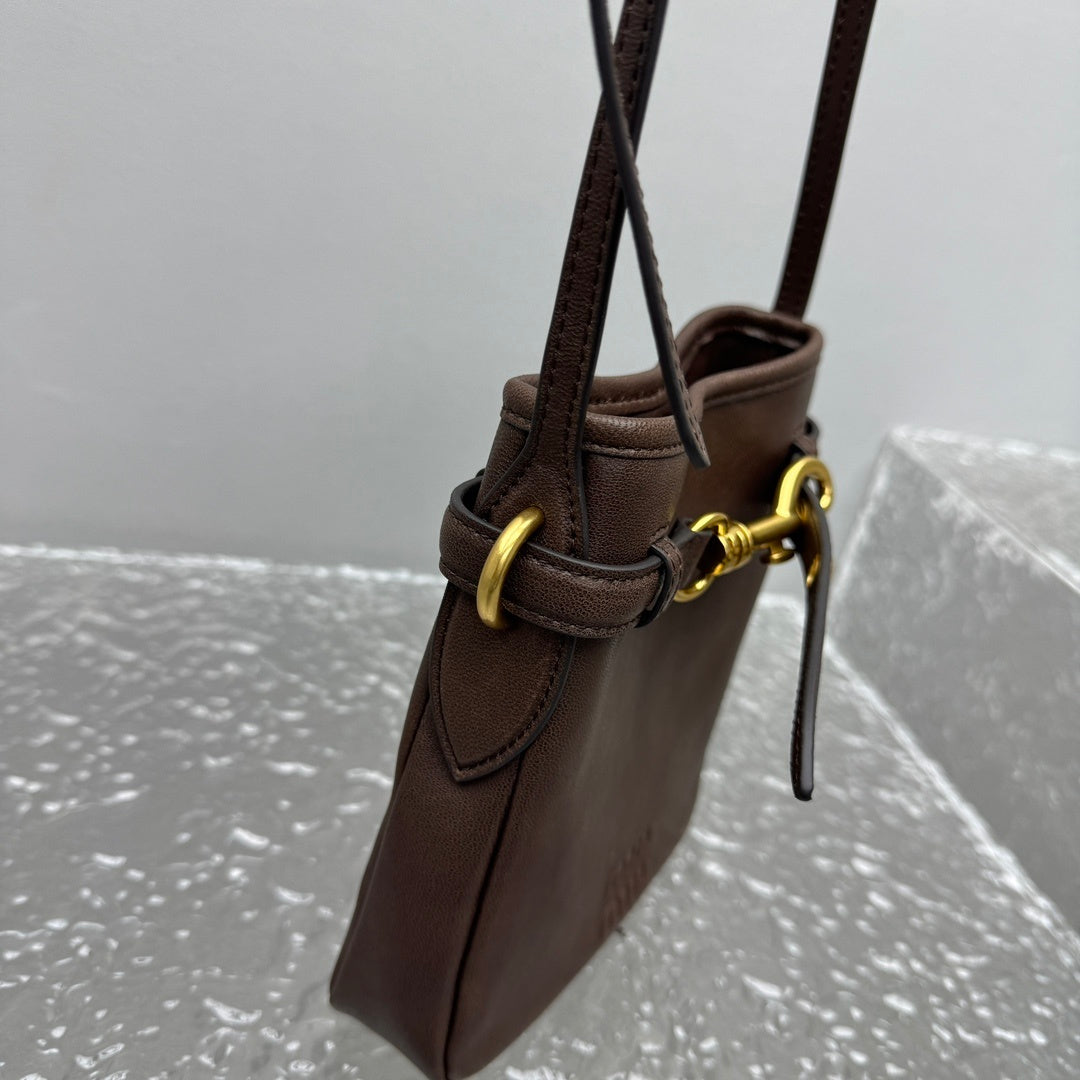 MIU MIU Aventure Leather Bucket Bag